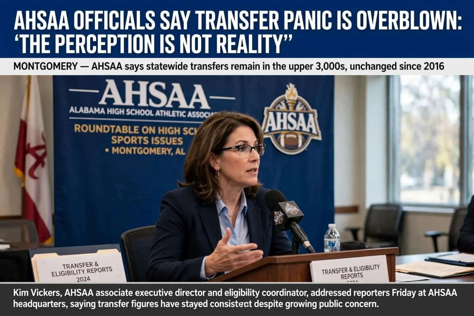 Illustration for the news story: AHSAA Officials Say Transfer Panic Is Overblown: ‘The Perception Is Not Reality’