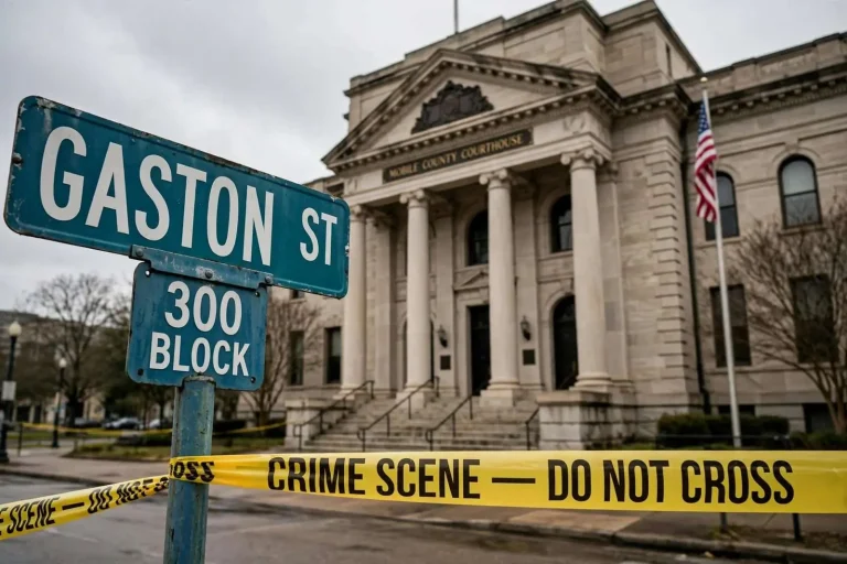 Illustration for the news story: Judge Sends Gaston Street Fatal Stabbing Case Toward Mobile County Grand Jury