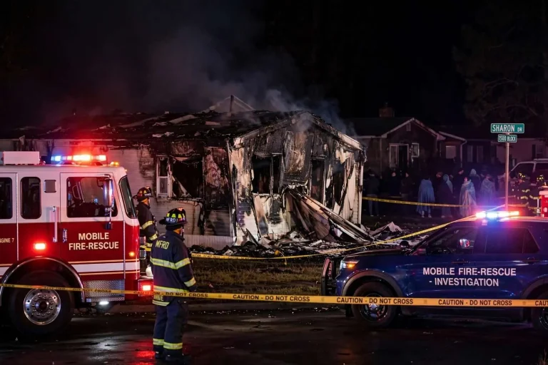 Illustration for the news story: 5-Year-Old Boy Dies After Being Pulled From Burning Mobile Home on Sharon Drive