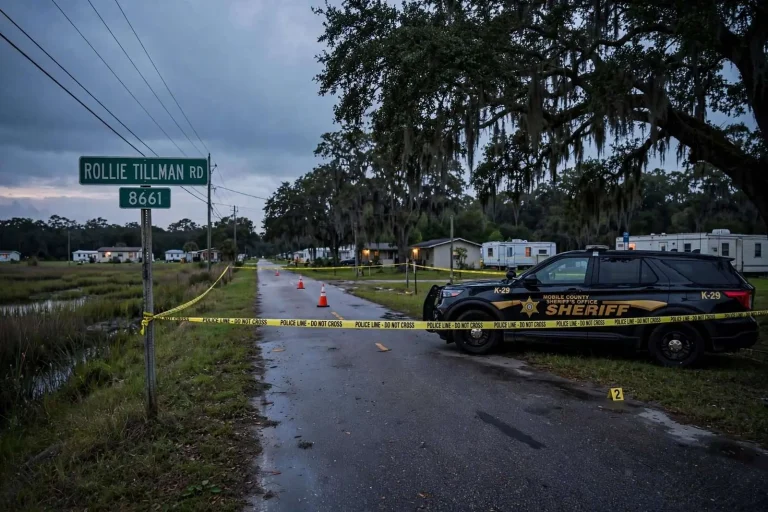 Illustration for the news story: Bayou La Batre Man Charged With Manslaughter After Woman’s Body Found in Roadway