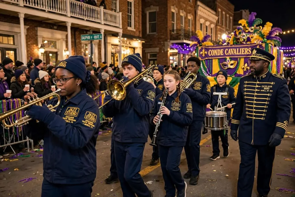 Illustration for the news story: Jazz Studio Youth Musicians to March in Mobile’s Conde Cavaliers Parade
