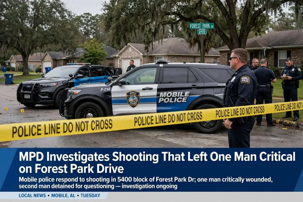 Illustration for the news story: MPD Investigates Shooting That Left One Man Critical on Forest Park Drive