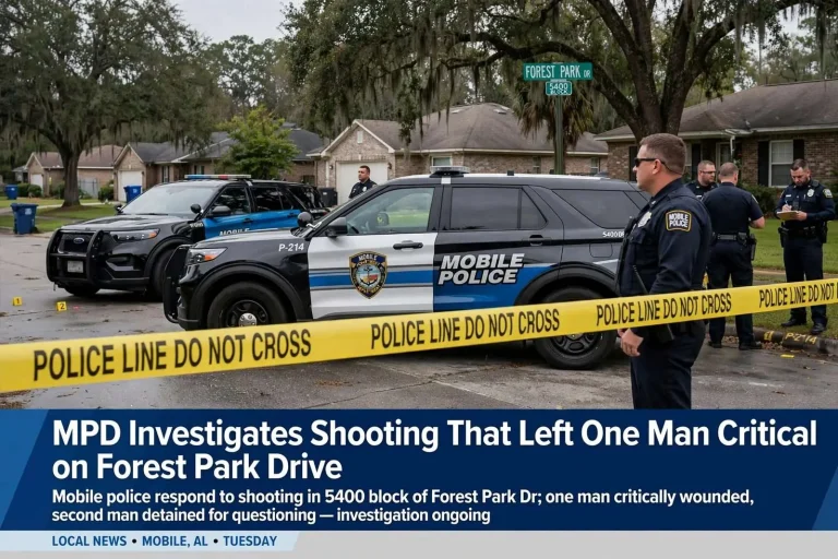 Illustration for the news story: MPD Investigates Shooting That Left One Man Critical on Forest Park Drive