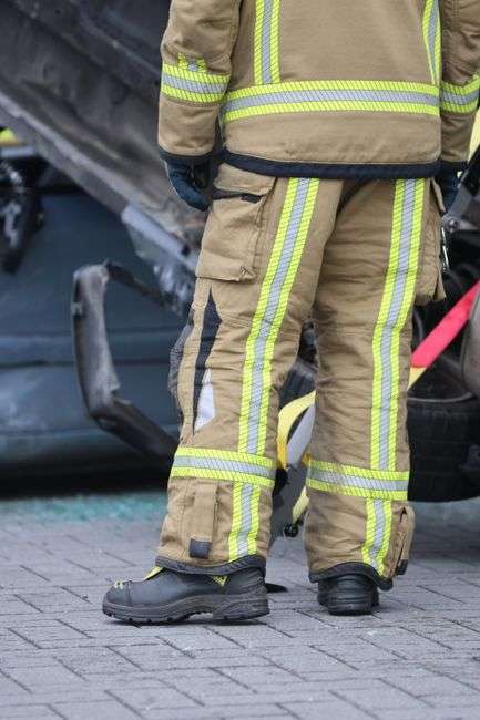 A first responder in uniform on duty