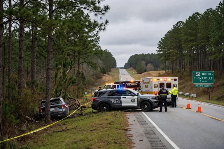 Illustration for the news story: A 73-Year-Old Mobile Man Died in a Single-Vehicle Crash Near Thomasville That Police Say May Have Been a Medical Emergency