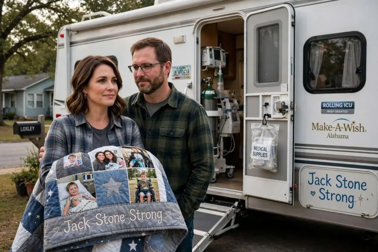 Illustration for the news story: A Loxley Family Turned a Camper Into a Rolling ICU So Their Son Could See the World. Five Years Later, They’re Still Living ‘Jack Stone Strong.’
