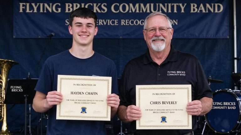 Illustration for the news story: A Washington County High School Graduate Just Got Honored by the Flying Bricks Community Band for Years of Service