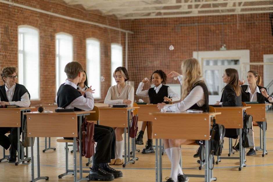 Students sitting together in a classroom