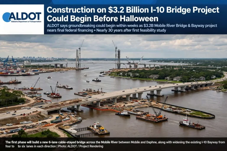 Illustration for the news story: ALDOT: Construction on $3.2 Billion I-10 Bridge Project Could Begin Before Halloween