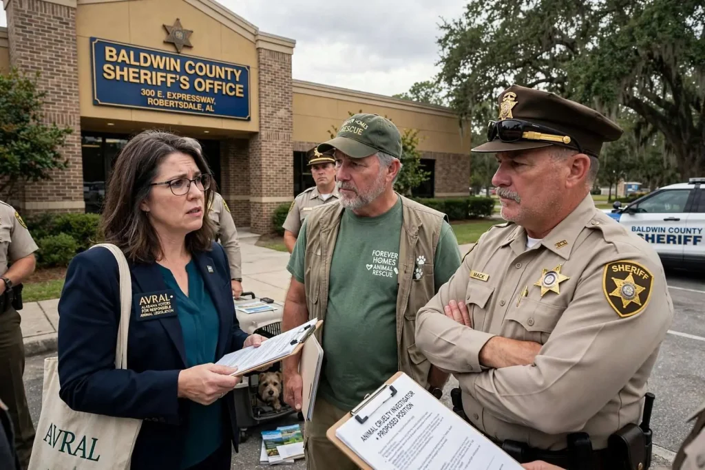 Illustration for the news story: Animal Rights Groups Push Baldwin County Sheriff for Full-Time Cruelty Investigator