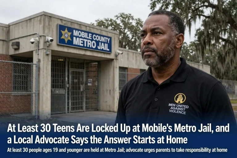 Illustration for the news story: At Least 30 Teens Are Locked Up at Mobile’s Metro Jail, and a Local Advocate Says the Answer Starts at Home