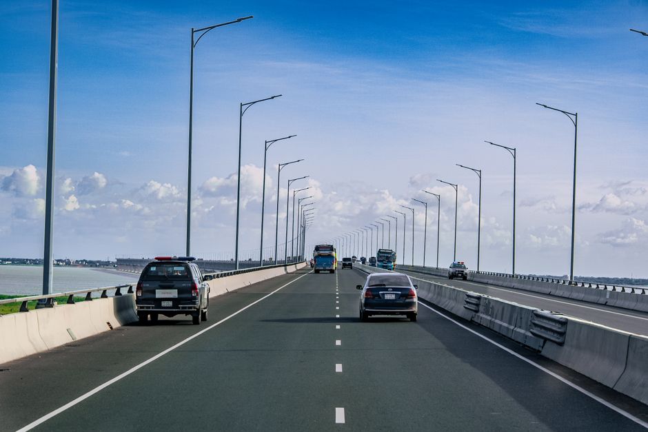 A newly built four-lane highway in Baldwin County, Alabama