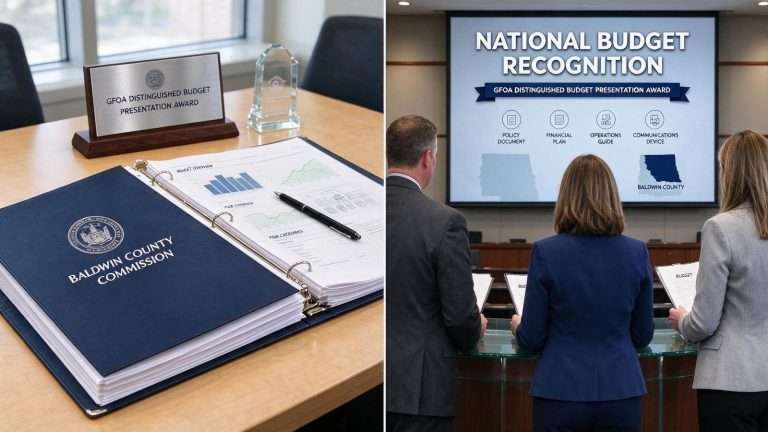 Illustration for the news story: Baldwin County Commission Earns National Recognition for Budget Presentation