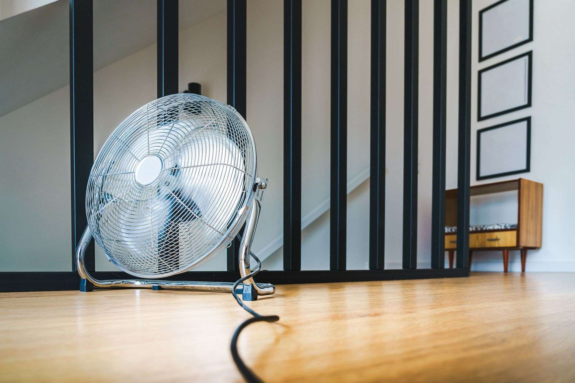 Electric fan used to stay cool during a dangerous heat advisory
