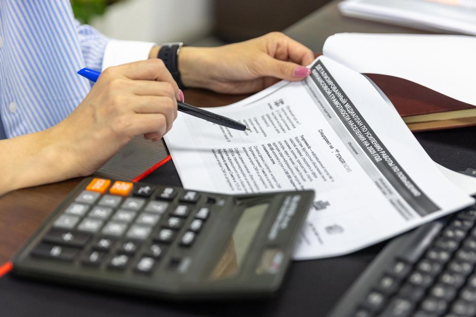 Documents and charts related to a school district budget presentation
