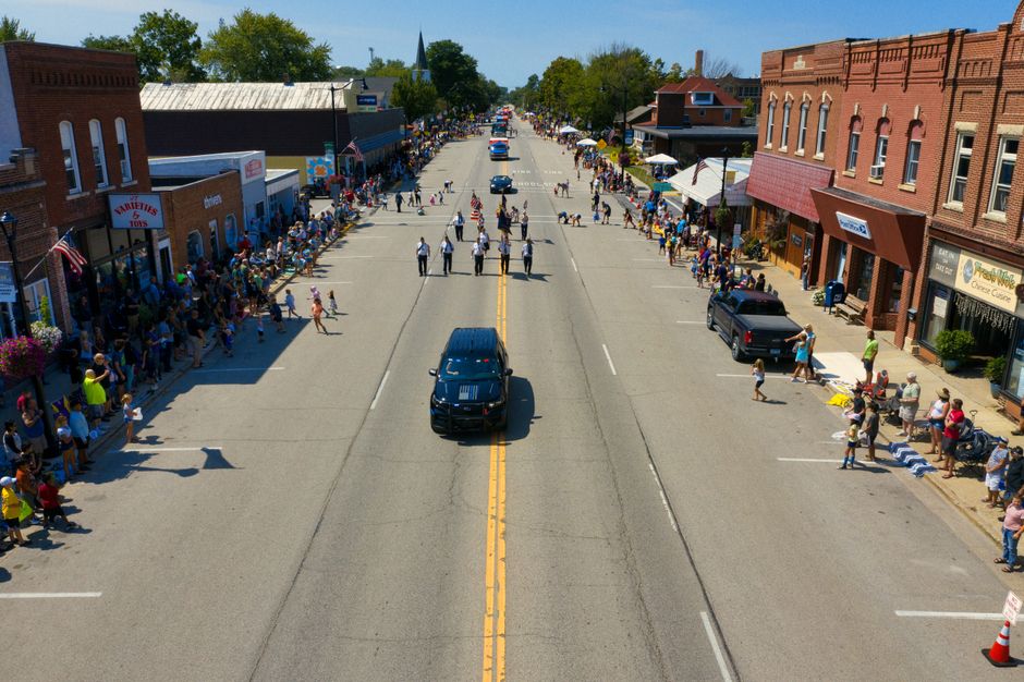 A community parade supporting local schools