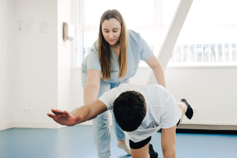 Physical therapy rehabilitation session