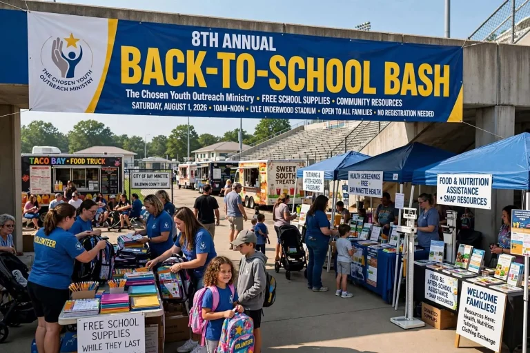 Illustration for the news story: Bay Minette Nonprofit Gears Up for Eighth Annual Back-to-School Bash