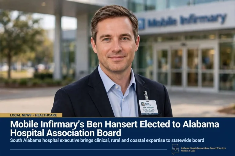 Illustration for the news story: Mobile Infirmary’s Ben Hansert Elected to Alabama Hospital Association Board