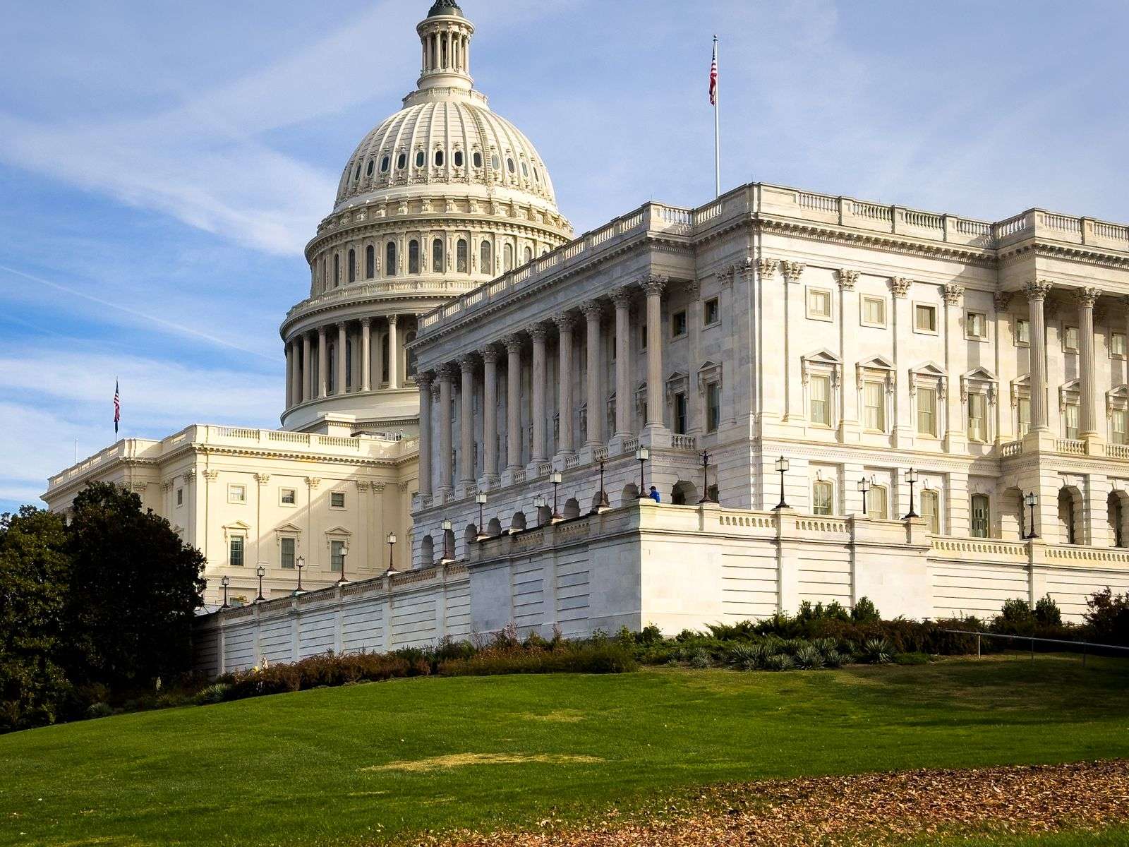 Corner view of the U.S. Capitol building in Washington, D.C.