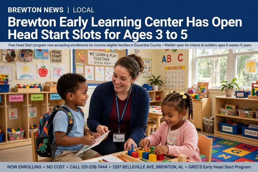 Illustration for the news story: Brewton Early Learning Center Has Open Head Start Slots for Ages 3 to 5