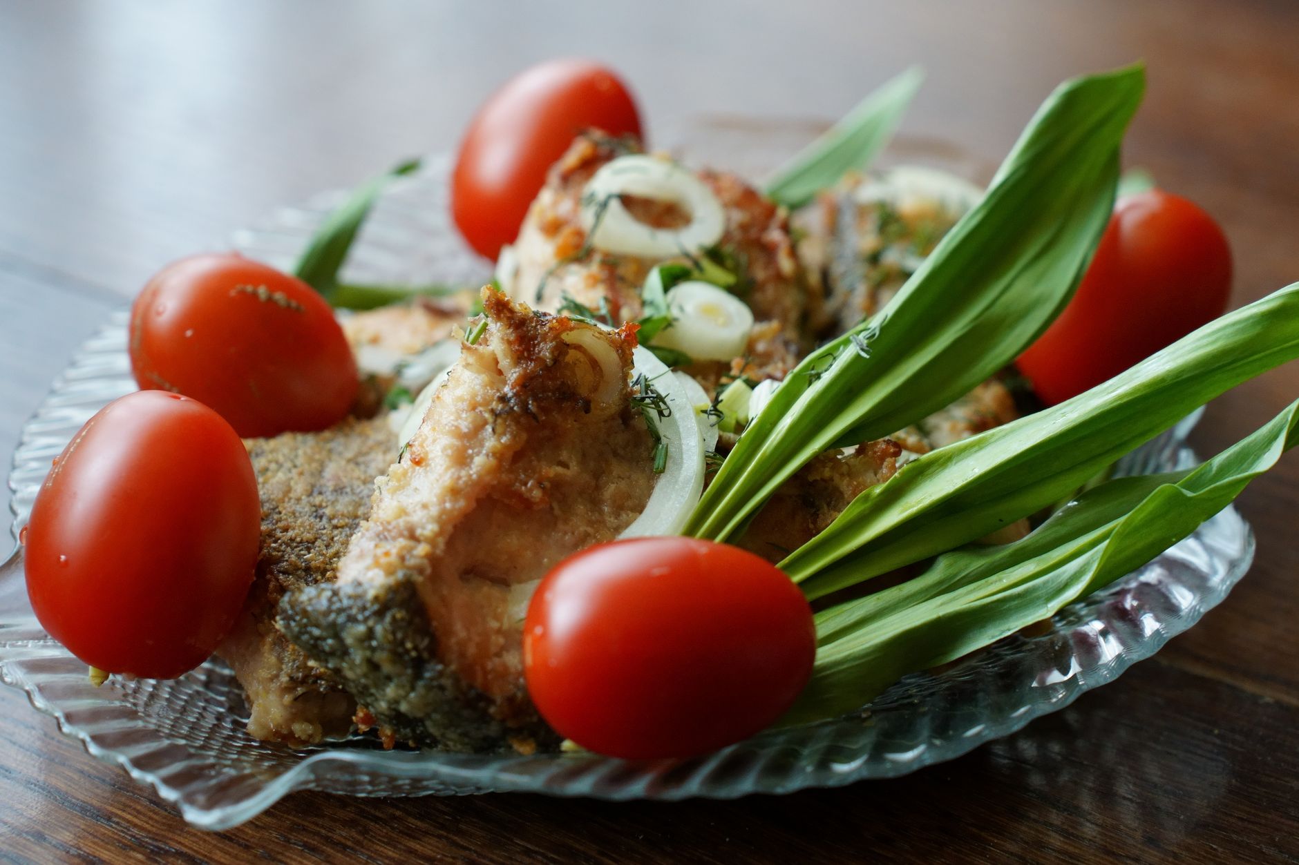 A plate of fried green tomatoes