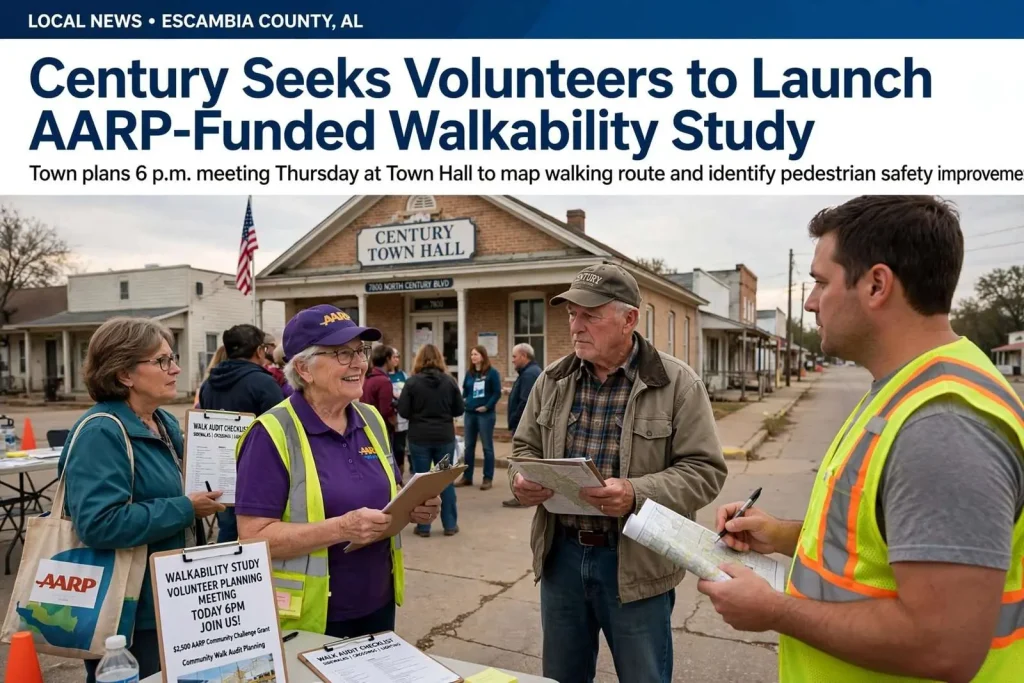 Illustration for the news story: Century Seeks Volunteers to Launch AARP-Funded Walkability Study