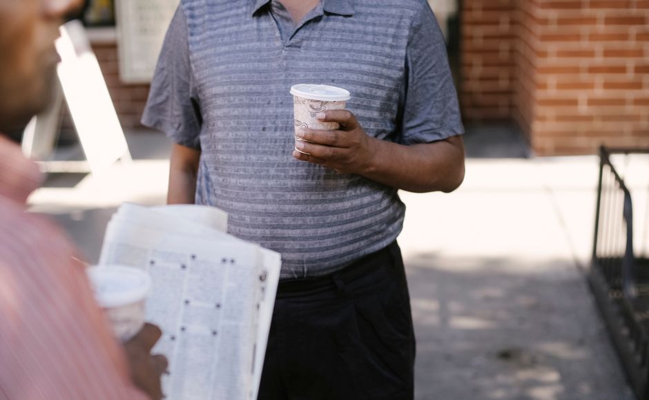 A cup of coffee representing the Chickasaw police community event