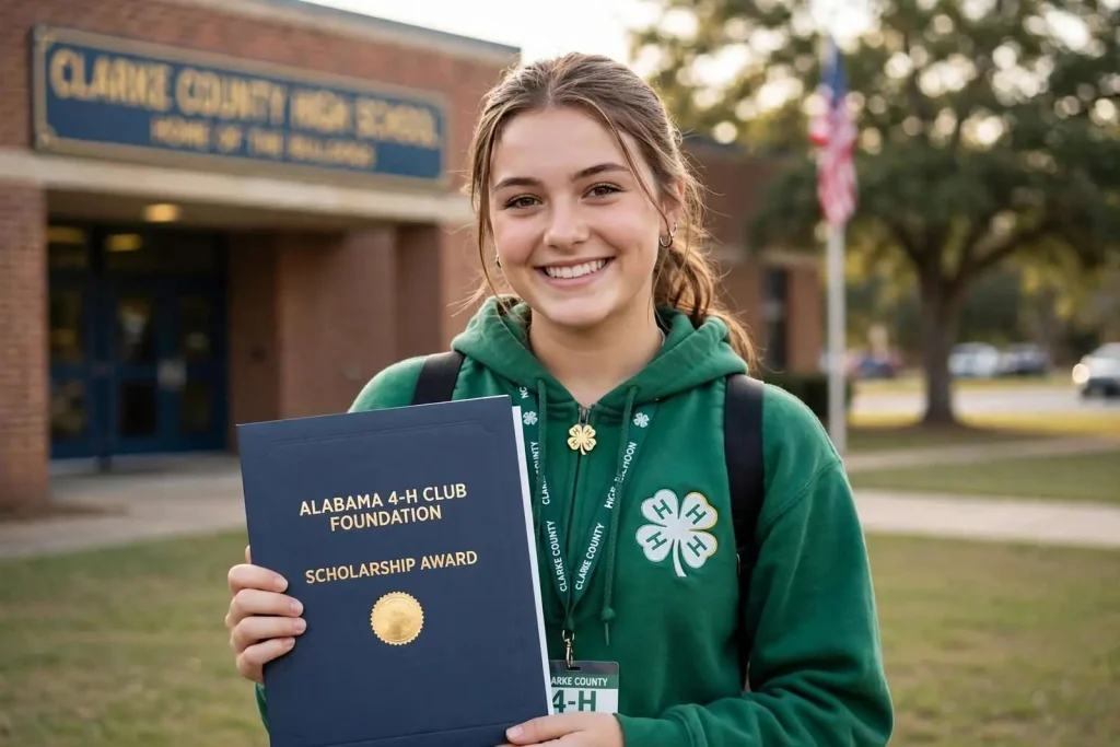 Illustration for the news story: Clarke County High School Student Earns Alabama 4-H Club Scholarship
