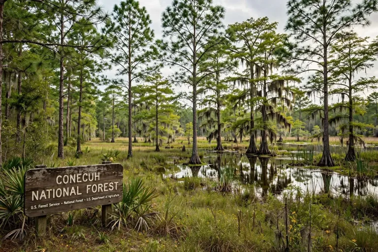 Illustration for the news story: Conservation Groups Appeal Federal Approval of Oil, Gas Drilling in Conecuh National Forest