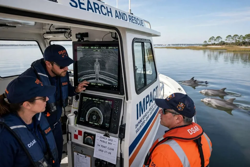 Illustration for the news story: Daphne Search and Rescue Recounts Recovery Mission for Young Man Known as “JRoe” in Mobile Bay
