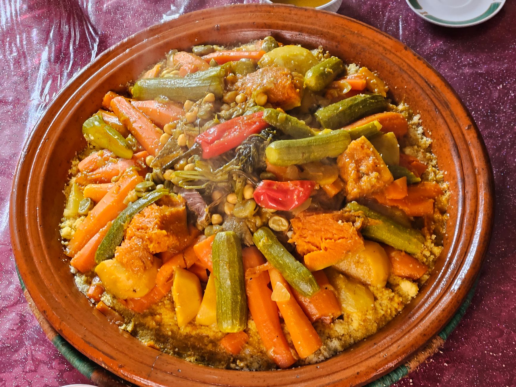 A North African lamb tagine served over couscous