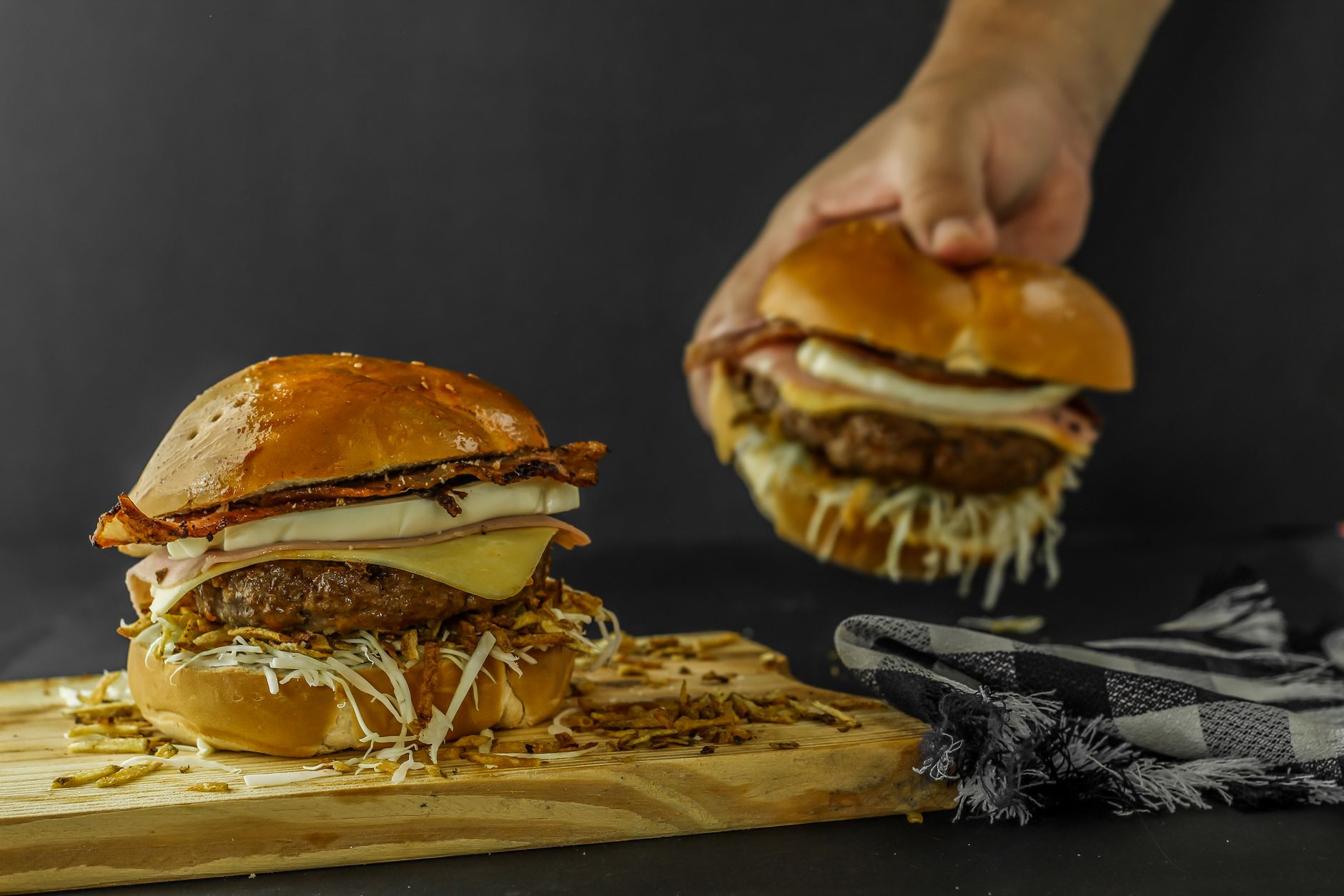 A sloppy joe sandwich on a toasted bun