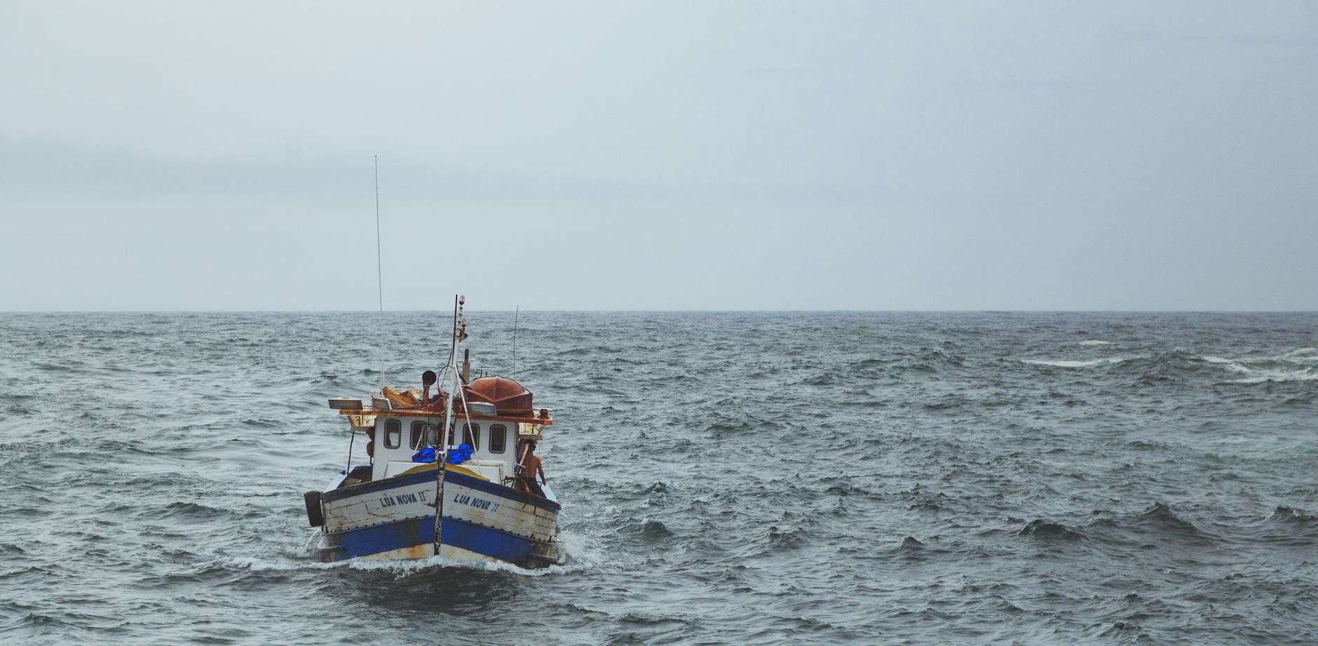 Deep sea fishing boat on the open Gulf of Mexico