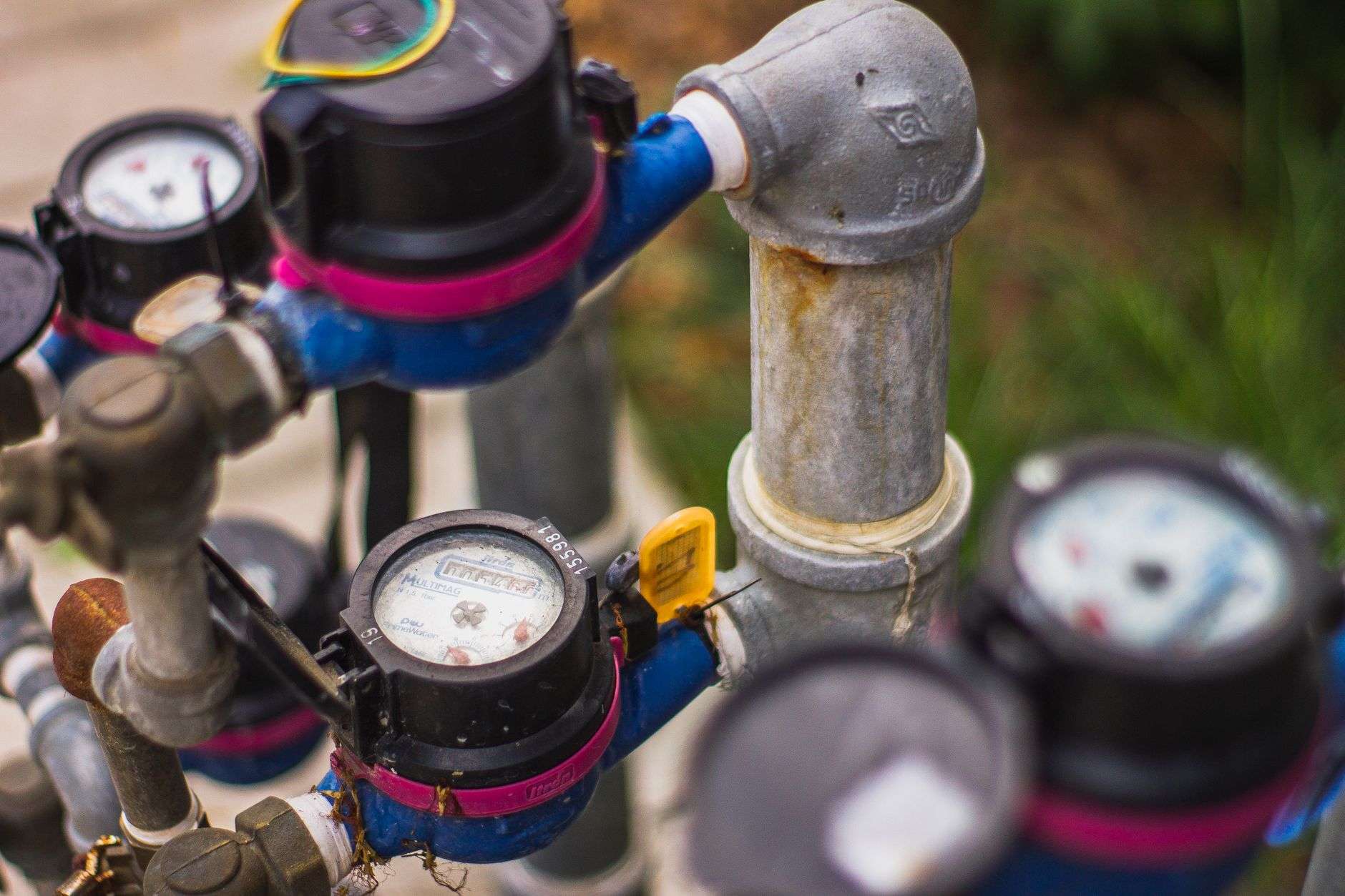 Water utility infrastructure representing municipal water and sewer services