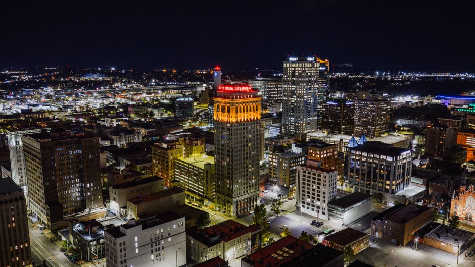 Downtown Mobile near Dauphin Street