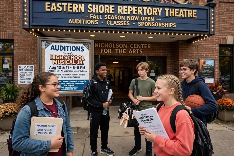 Illustration for the news story: Eastern Shore Repertory Theatre Opens Fall Season With Auditions, Classes and Sponsorship Opportunities