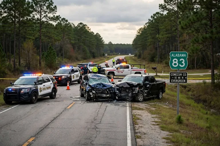 Illustration for the news story: Evergreen Man Killed in Two-Vehicle Crash on Highway 83 in Conecuh County