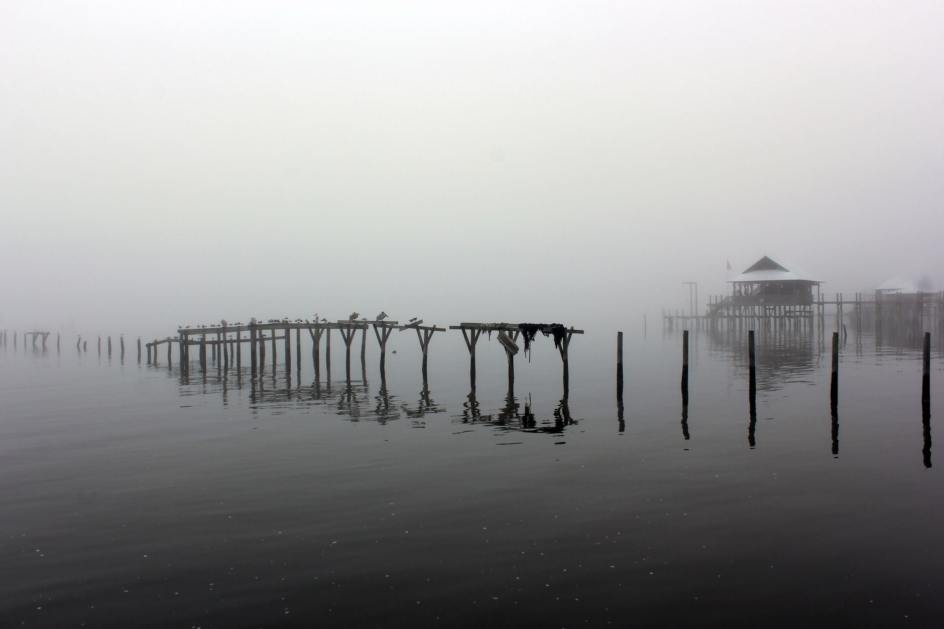 The Fairhope waterfront on Mobile Bay