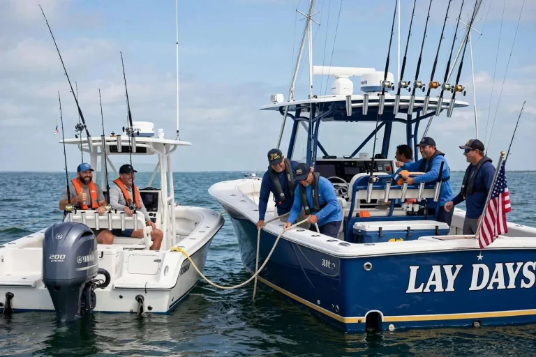 Illustration for the news story: Fishing Community Rallies to Reach Tournament Boat Near Horn Mountain, Crew Found Safe