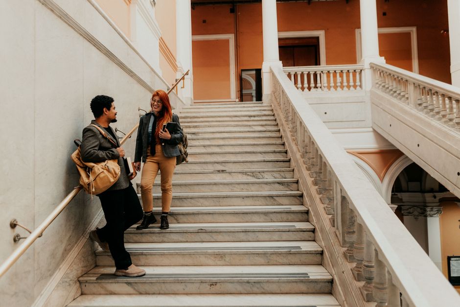Students participating in an international exchange program