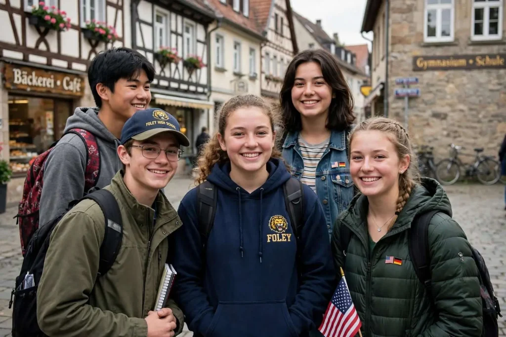 Illustration for the news story: Foley Students Called Their Germany Exchange Trip ‘The Experience of a Lifetime.’ Here’s What They Actually Did There.