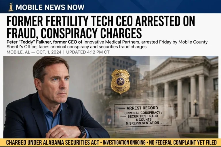 Illustration for the news story: Former Fertility Tech CEO Peter Falkner Arrested on Fraud, Conspiracy Charges