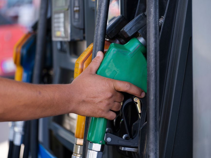Fuel pump at a gas station
