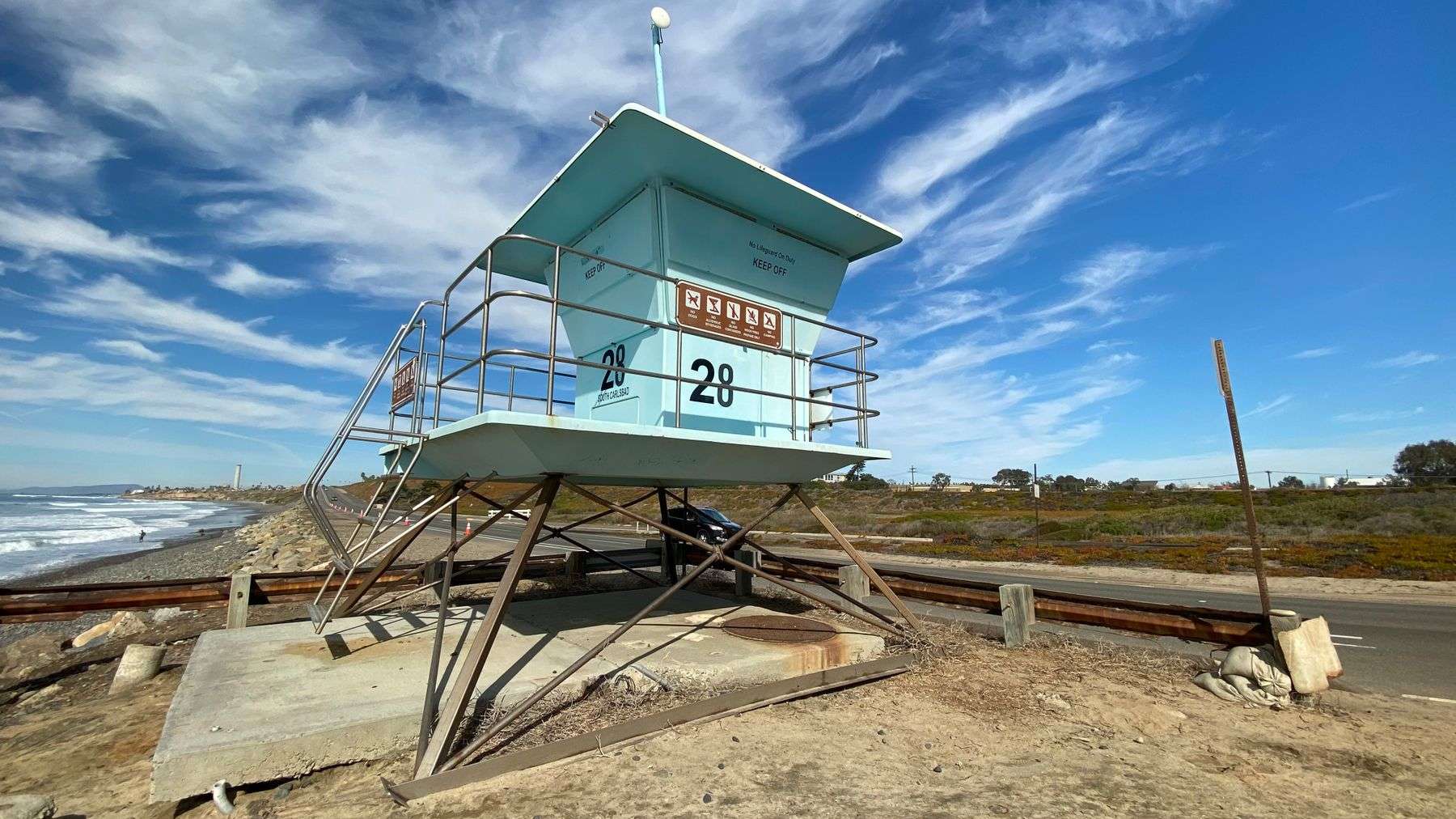 Lifeguard tower overlooking the beach in Gulf Shores, Alabama