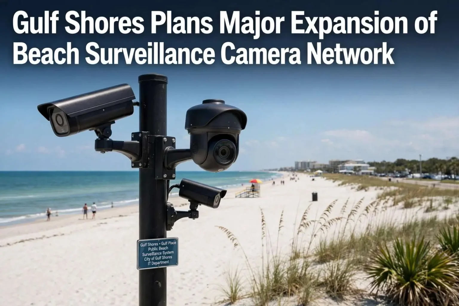 Illustration for the news story: Gulf Shores Plans Major Expansion of Beach Surveillance Camera Network