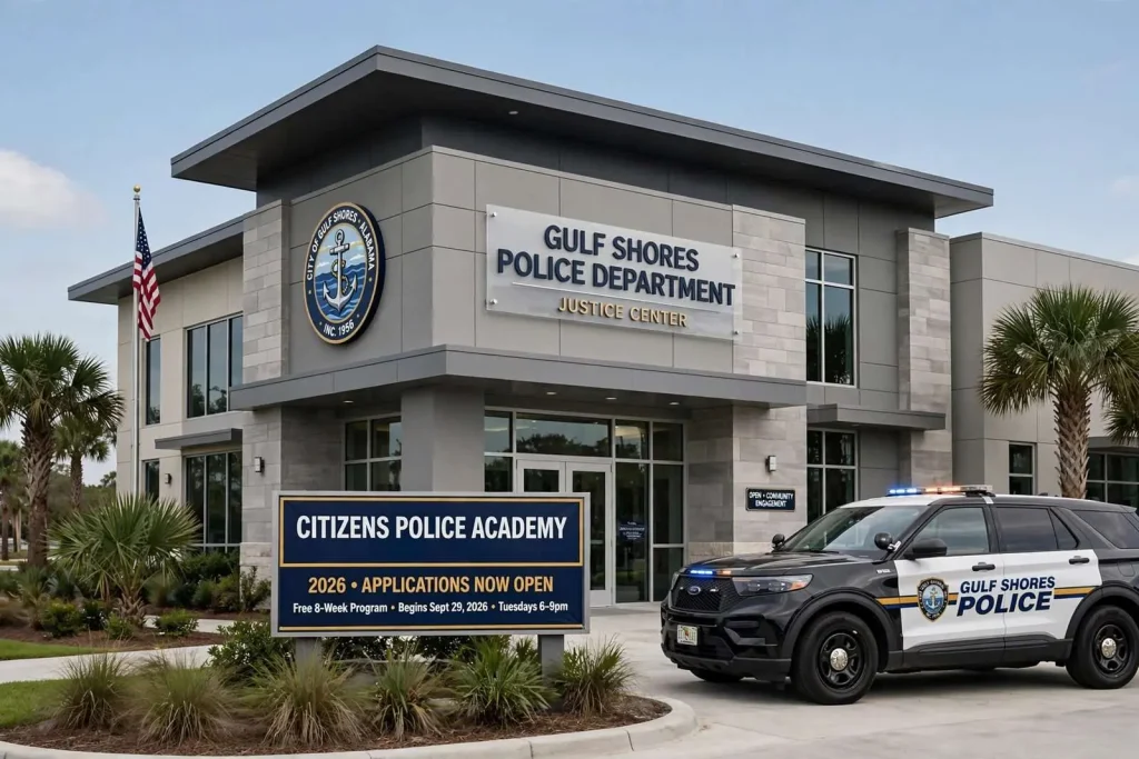 Illustration for the news story: Gulf Shores Police Opens Applications for Its 2026 Citizens Police Academy