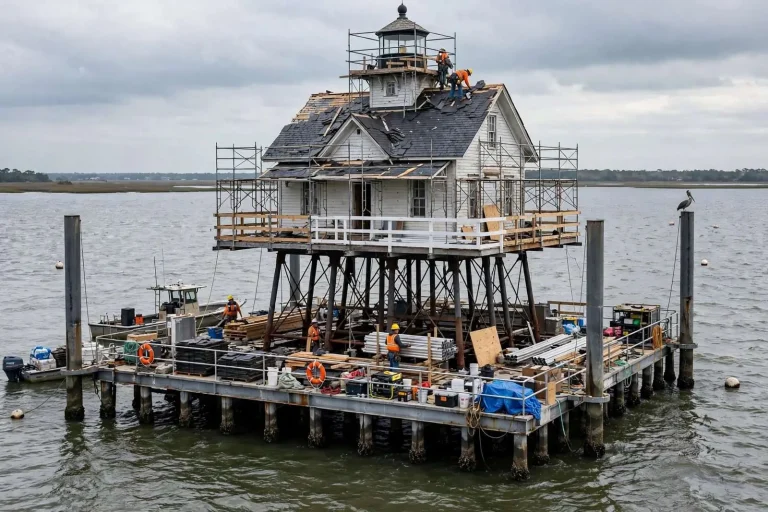 Illustration for the news story: Historic Middle Bay Lighthouse Undergoes Its Largest Restoration Since 1885