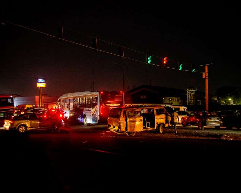 A busy road intersection