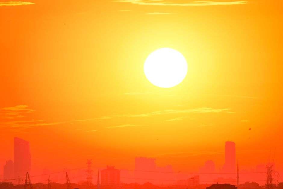 Hazy hot summer sky over the Gulf Coast
